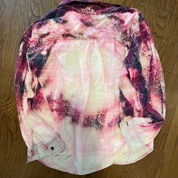 Hand Bleached Flannel Shirt - Picture 2 of 3